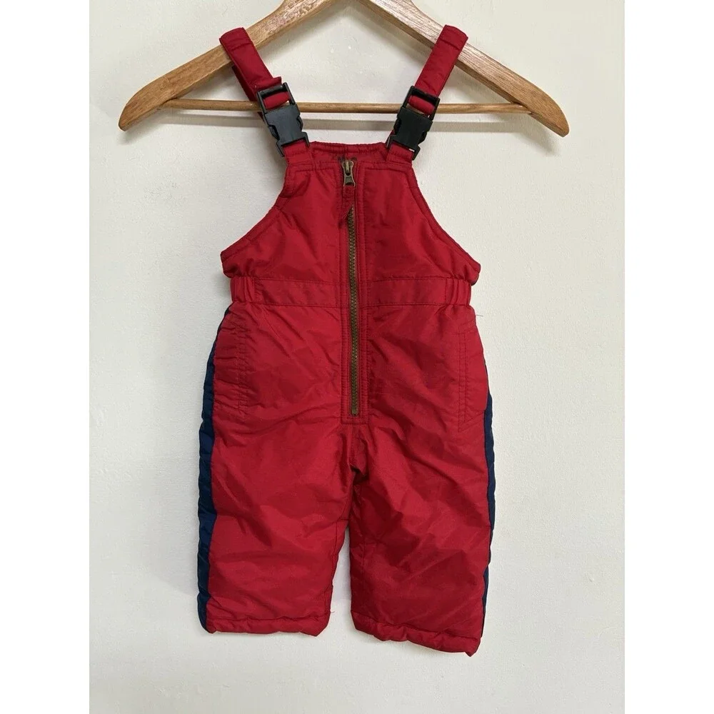 Oshkosh Baby 12 Months Snow Suit Red Blue Striped